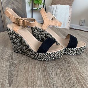 Vince Camuto Wedge Sandal w/ Patterned Heel